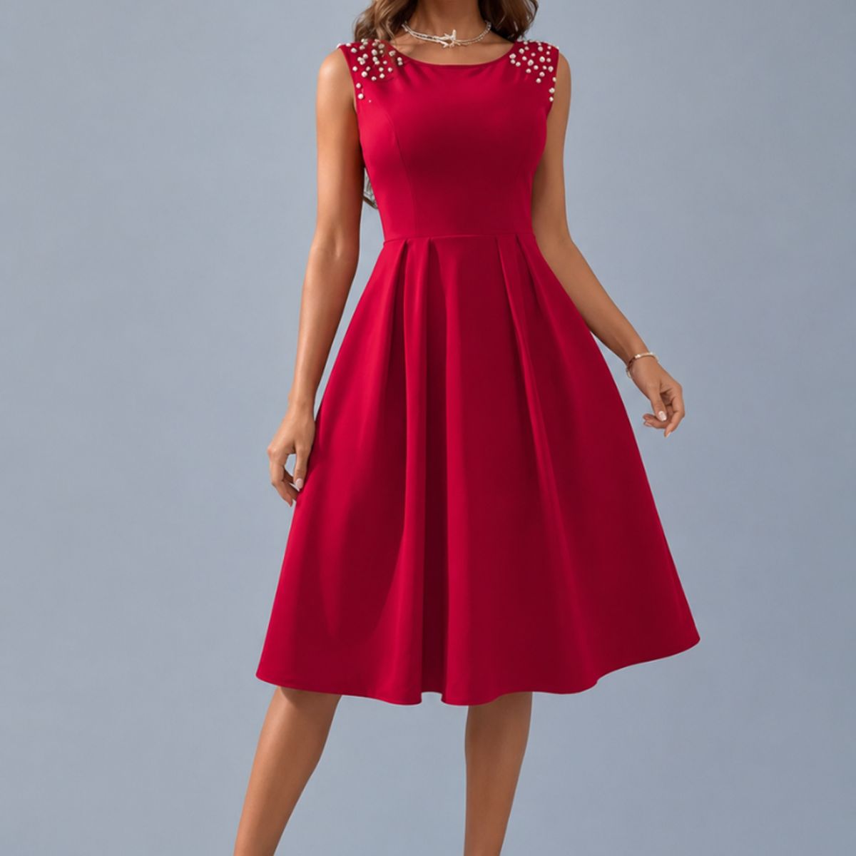 NEGRELI - VESTIDO CON PERLAS NEGRELI REF-3073
