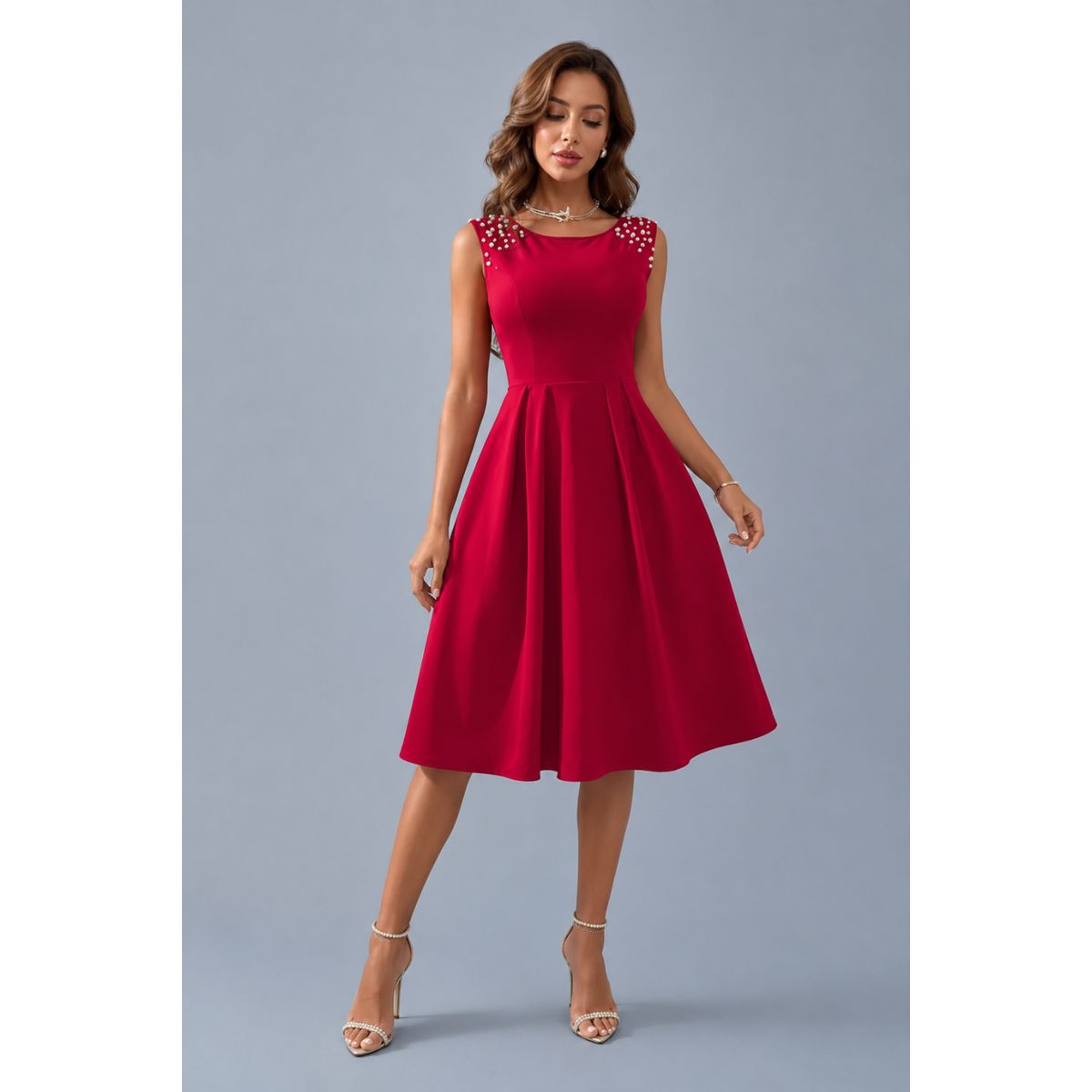 NEGRELI - VESTIDO CON PERLAS NEGRELI REF-3073