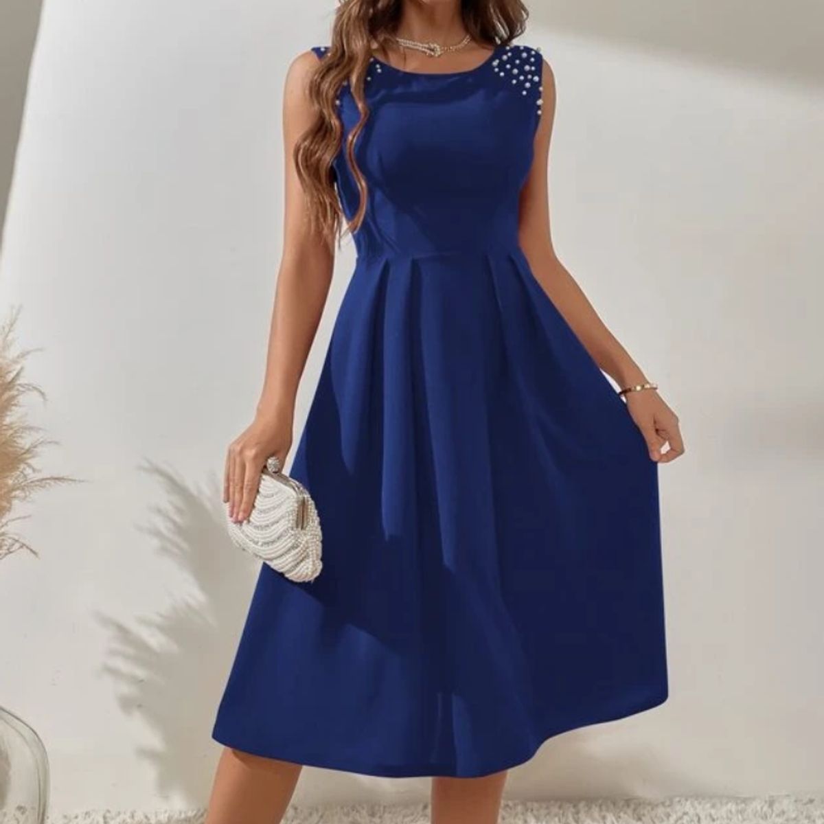 NEGRELI - VESTIDO CON PERLAS NEGRELI REF-3073