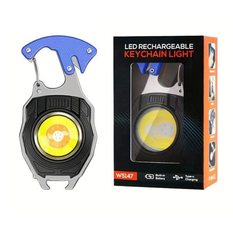 ZHOPI CO - Linterna Encendedor 9 En 1 Recargable Llavero Multieherramienta