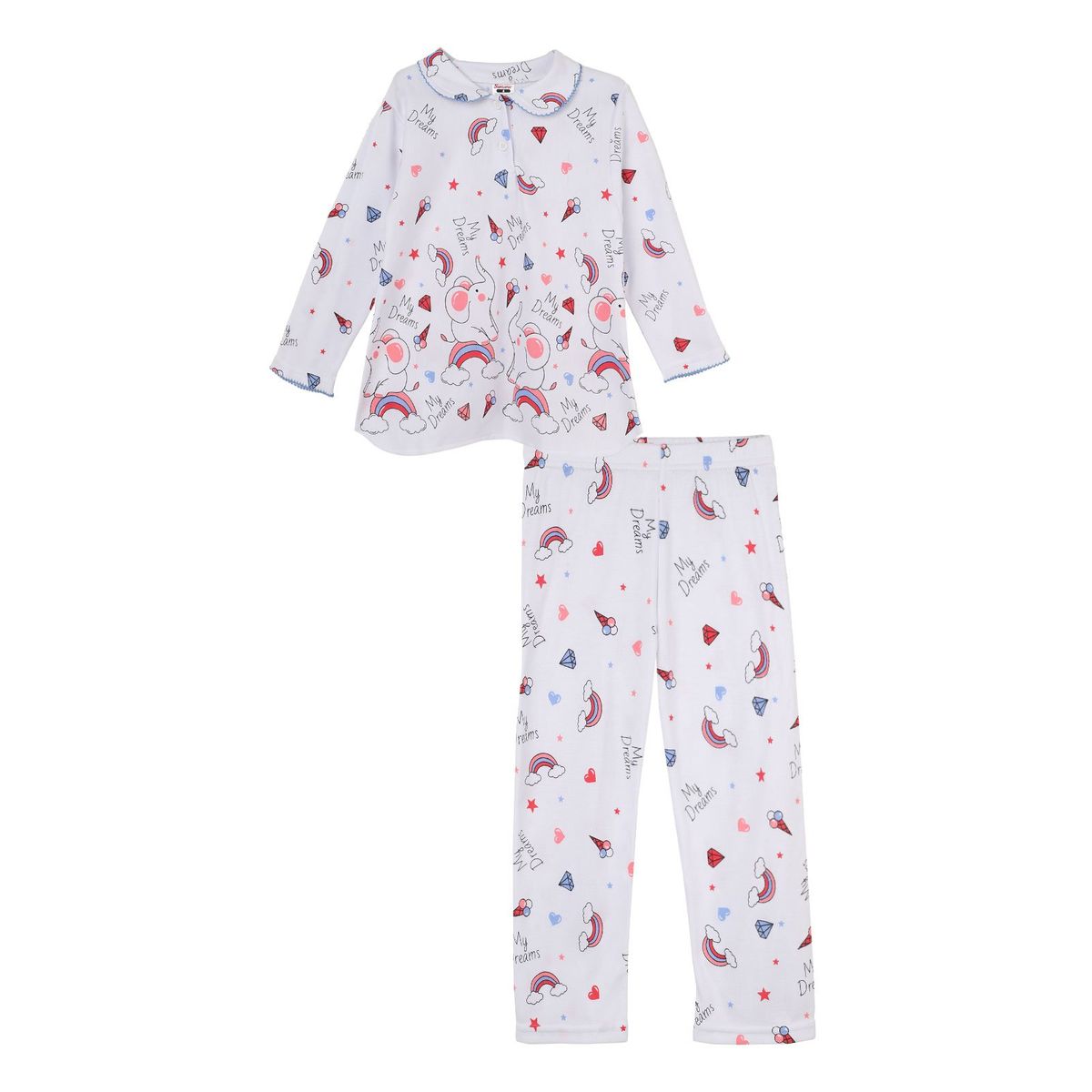 SANTANA - Pijama Niña Cenefa Hortensia