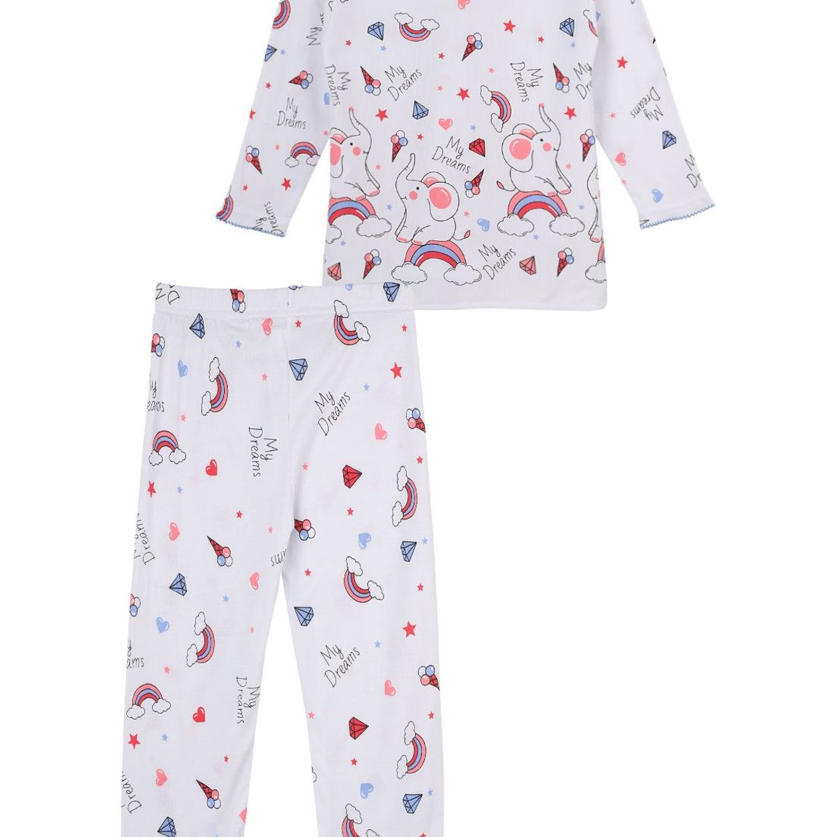 SANTANA - Pijama Niña Cenefa Hortensia