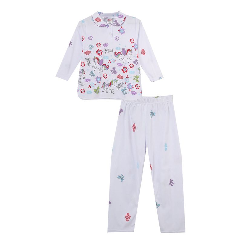 SANTANA - Pijama Niña Cenefa Lila