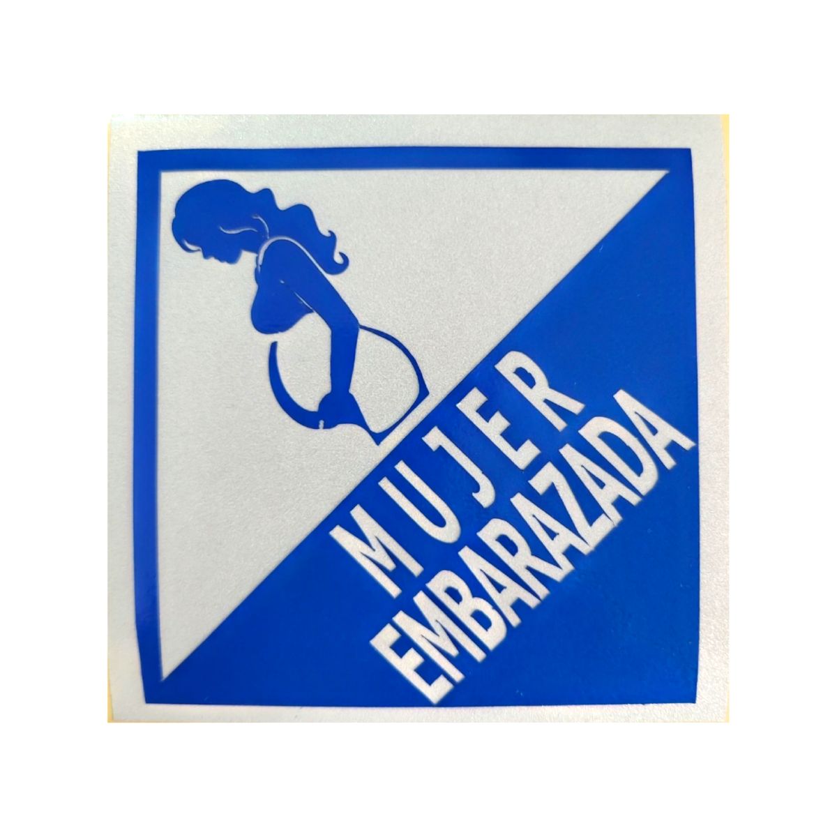 GENERICO - Stickers Adhesivos Señal Mujer Embarazada para Carro x 2 und