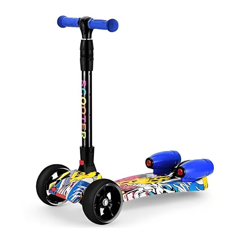 GENERICO - Patineta Scooter Con Humo Para Niños Bluetooth Con Graffity