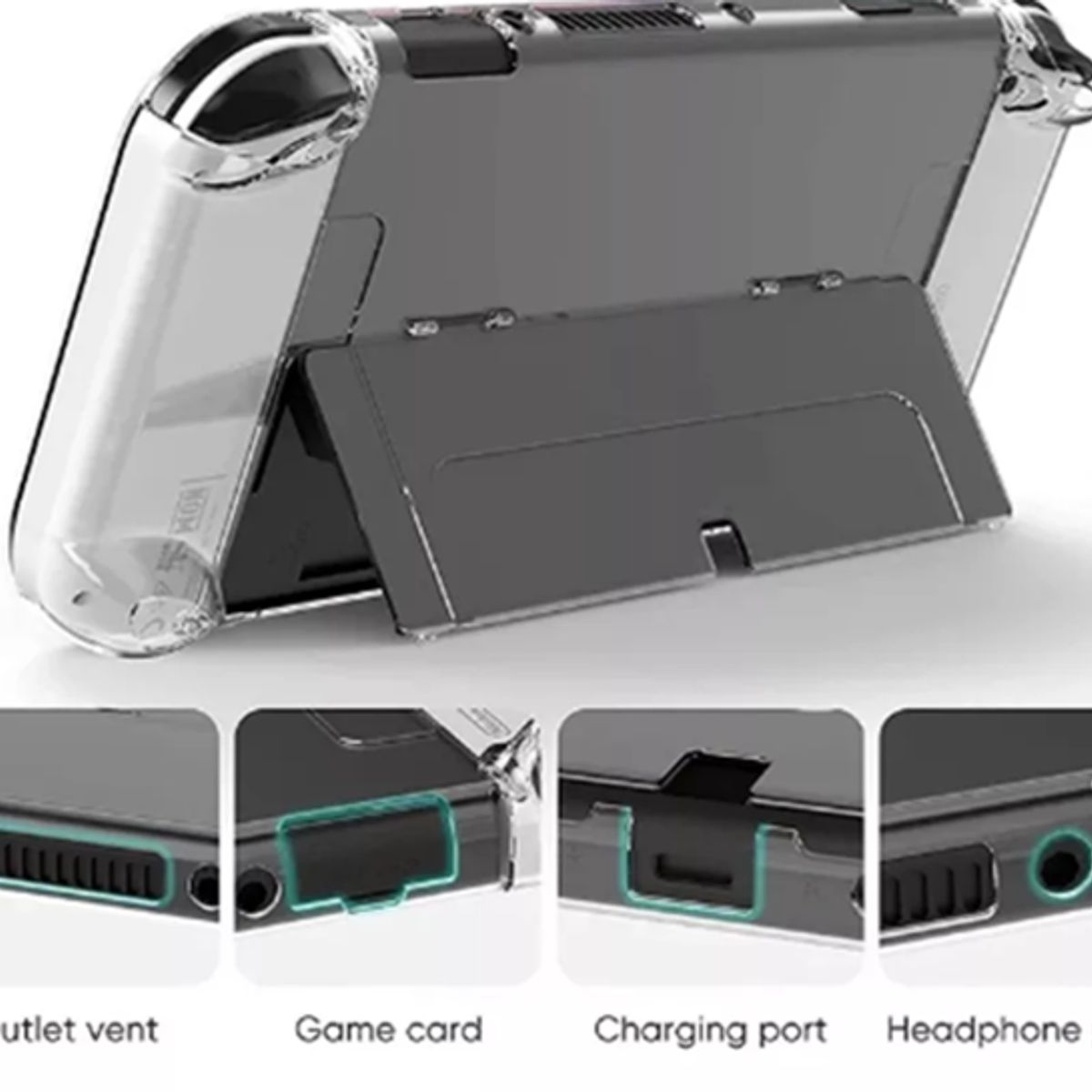 AMERICAN GENERICS - carcasa acrilico protector y vidrio compatible con N switch oled.