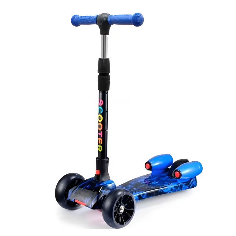 GENERICO - Patineta Scooter Con Humo Para Niños Con Bluetooth Azul
