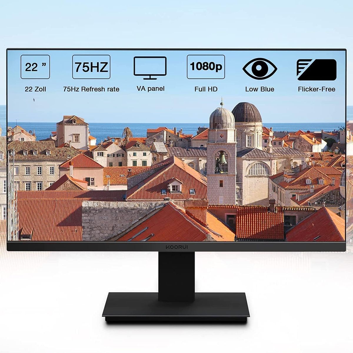 AMERICAN GENERICS - Monitor KOORUI de 22 pulgadas, pantalla de escritorio FHD 1080P