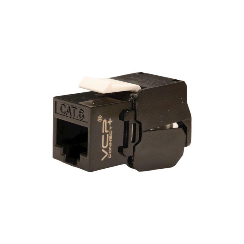 VCP - JACK RJ45 Cat 6 UTP VCP negro ponchado sin herramienta