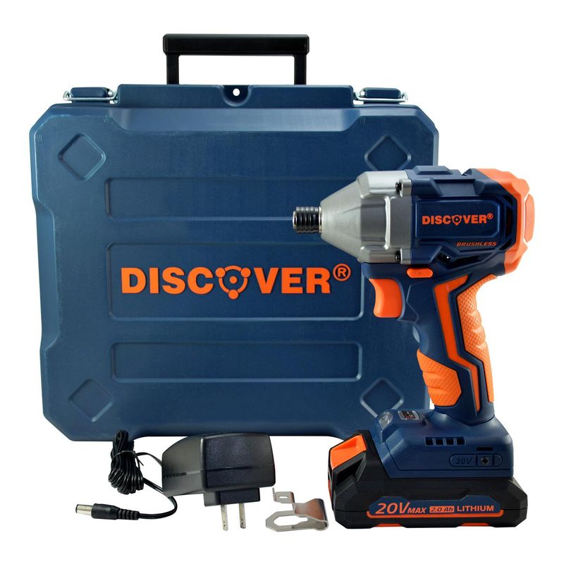 DISCOVER - Llave impacto 20V 250Nm 1 bat 2Ah Brushless DISCOVER FCID250LFX