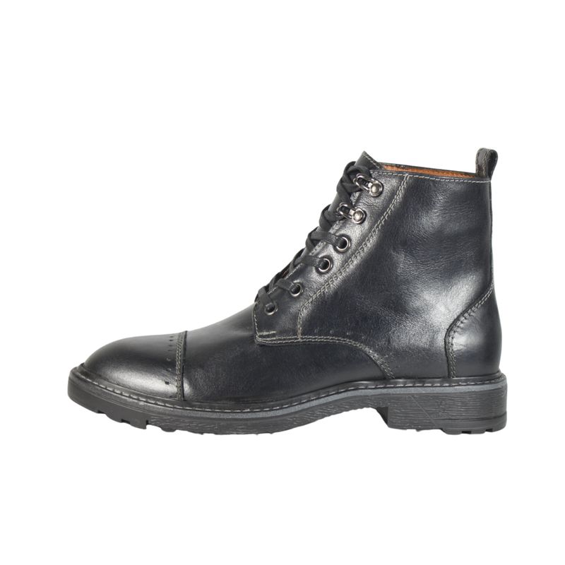 GENERICO - Botas Cuero Hombre Negro OCAi H0707