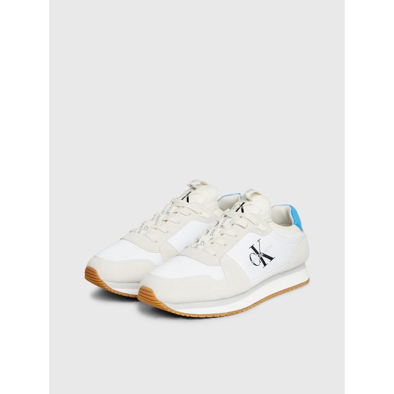 CALVIN KLEIN - Tenis blanco deportivos con suela dentada Calvin Klein