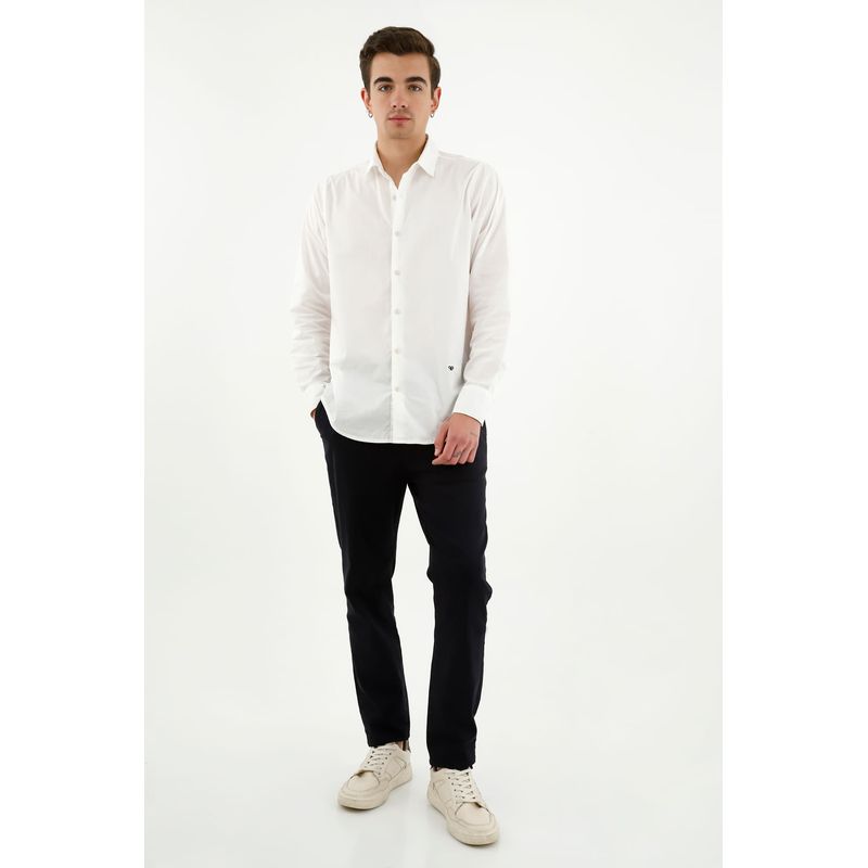 TENNIS - Camisa manga larga blanca para hombre
