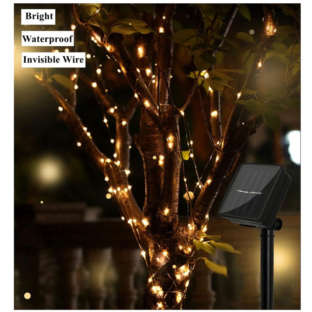 ONE PIXEL - Guirnalda De Luces 8 Modos Impermeable Luces Solares Exterior