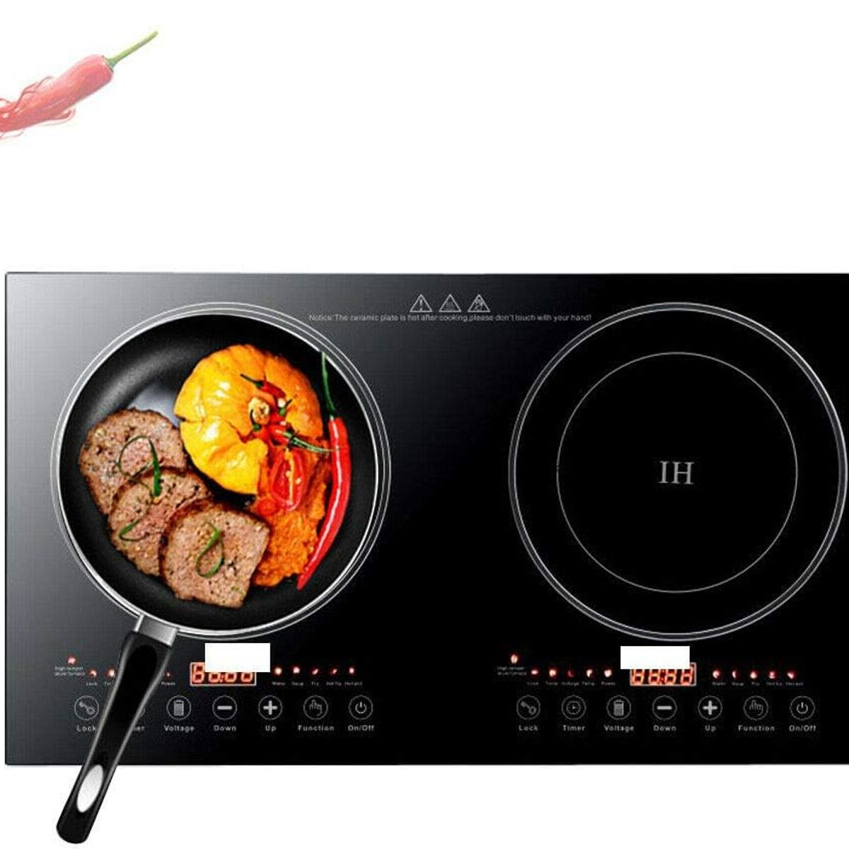 GENERICO - Cocina De Inducción Eléctrica Dual 110 V, 1200 W