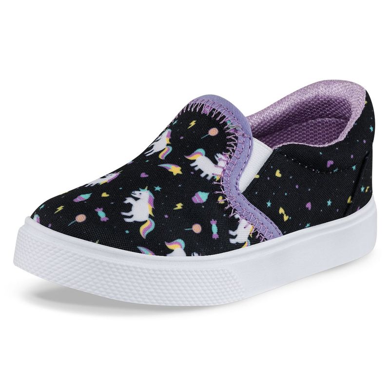 LOS GOMOSOS - Tenis Casuales Liane Negro-Lila para Niña Los Gomosos