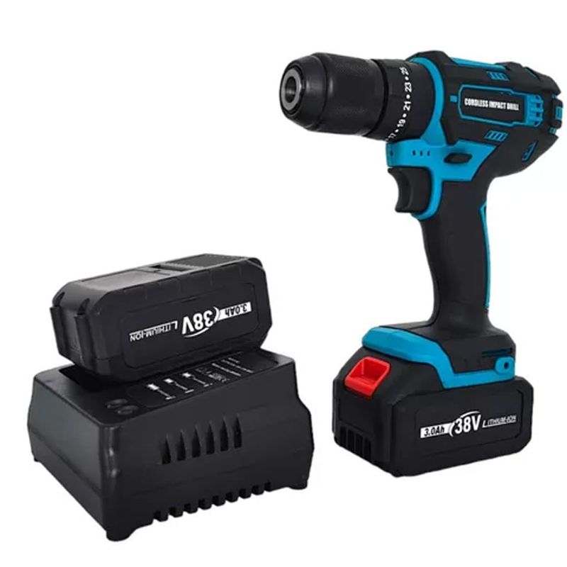 DANKI - Taladro Inalámbrico 68V Percutor 2 Baterías Potente Profesional
