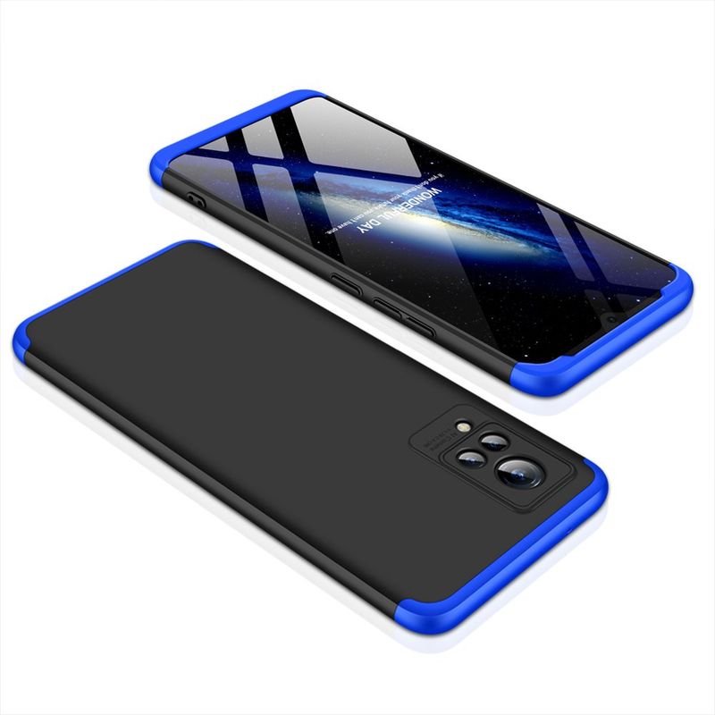 GENERICO - Funda Carcasa Estuche Protector Para Vivo V21 Negro con Azul