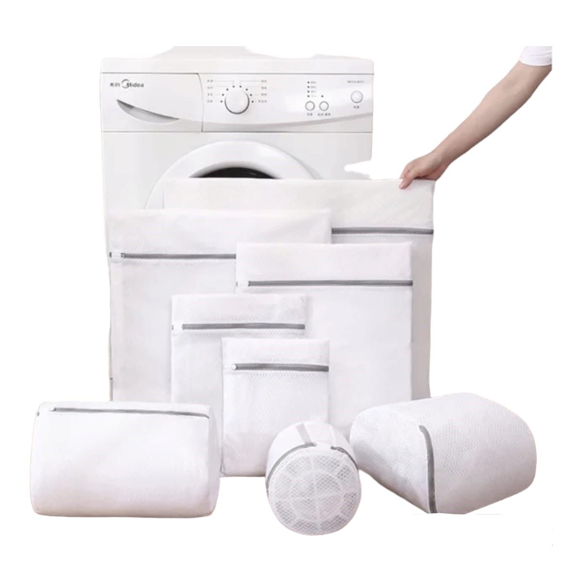 GENERICO - Set X8 Bolsas Malla Fina Para Lavar Ropa Delicada Lavadora Color Colores