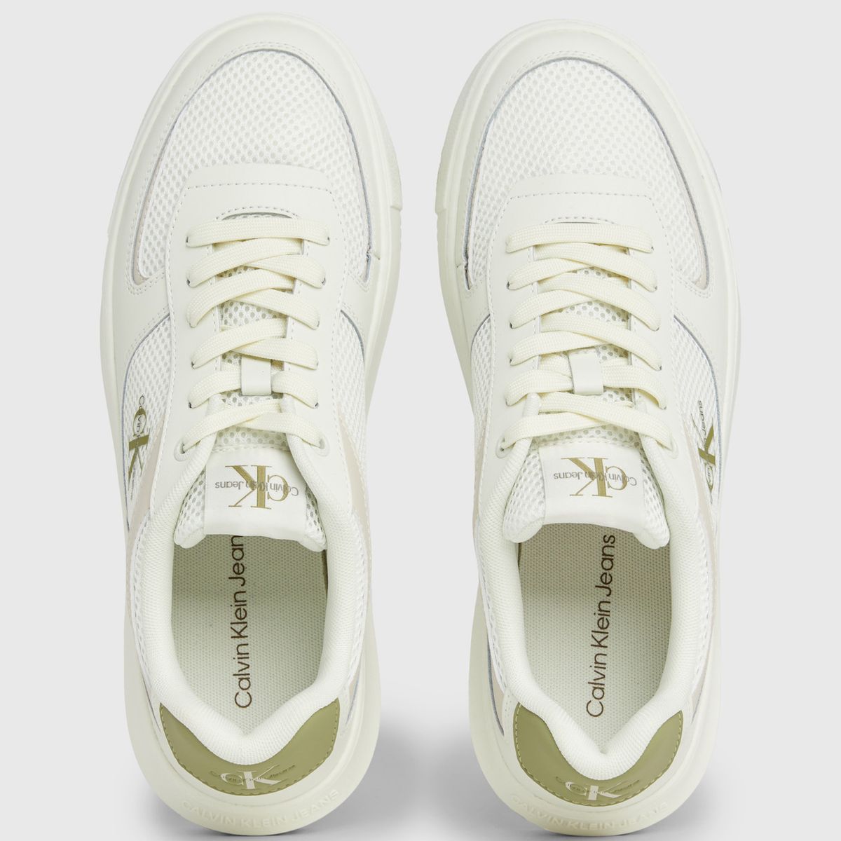CALVIN KLEIN - Tenis blanco blanco chunky cupsole Calvin Klein