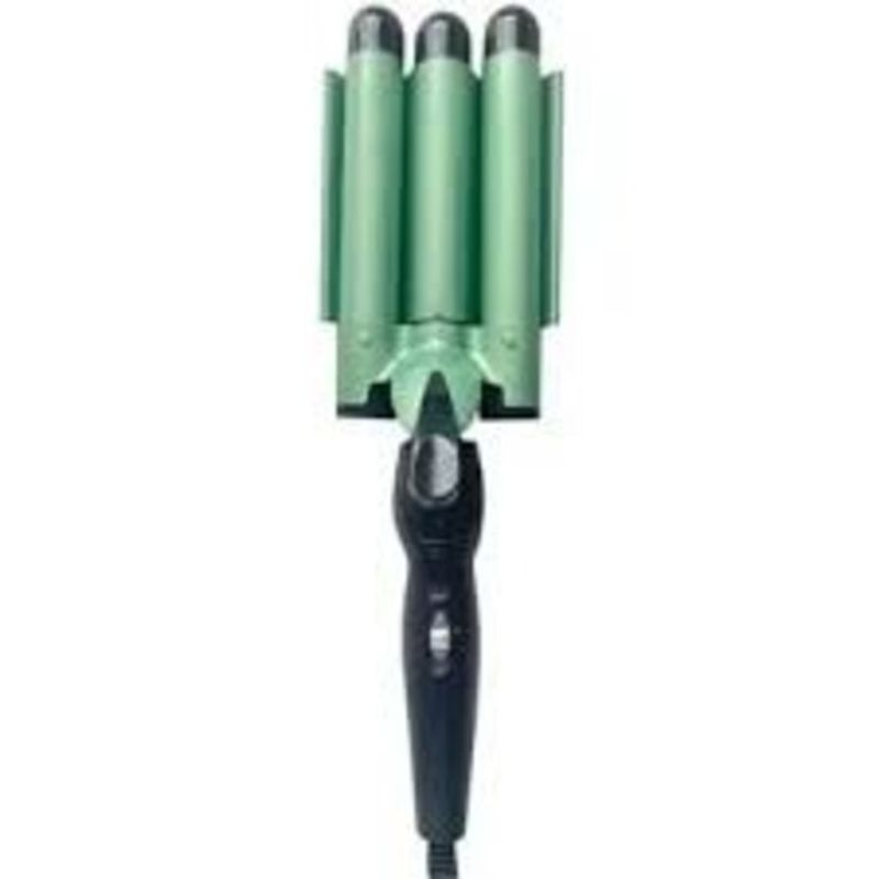 SHUNGA - Pinza Rizadora Profesional 3 Tubos Aguacate