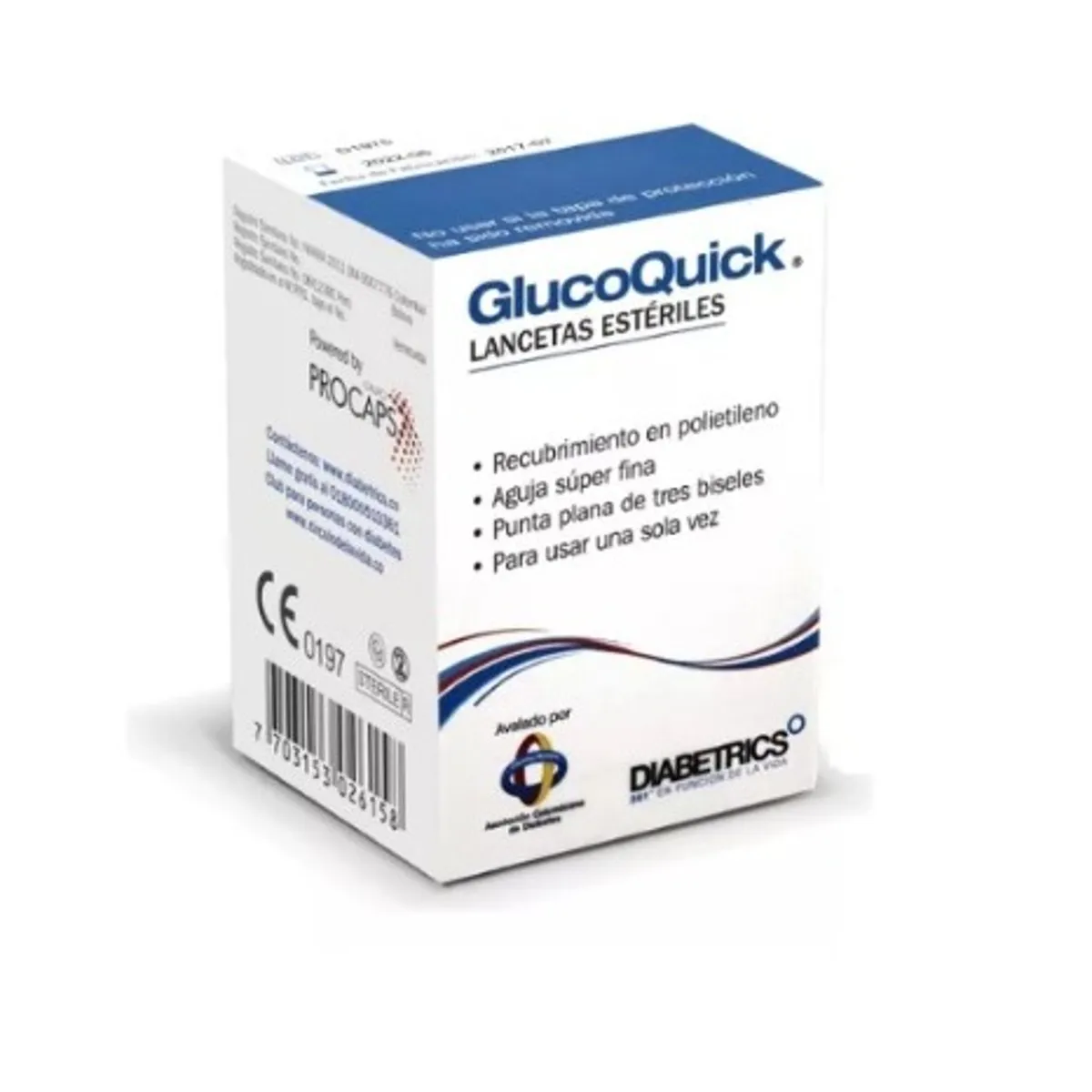 GLUCOQUICK - 50 Lancetas Estériles Glucoquick Prueba De Glucosa En Sangre