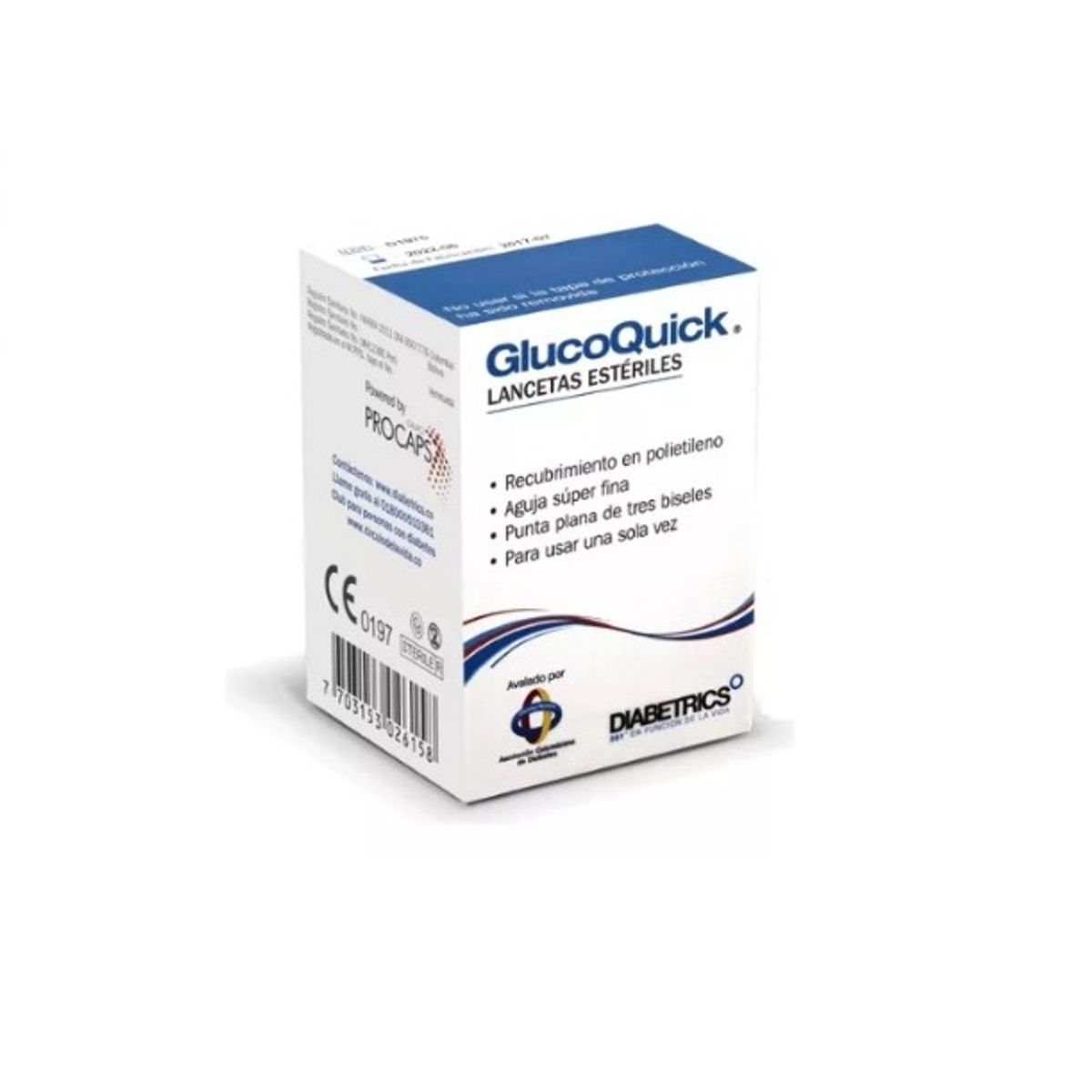 GLUCOQUICK - 50 Lancetas Estériles Glucoquick Prueba De Glucosa En Sangre