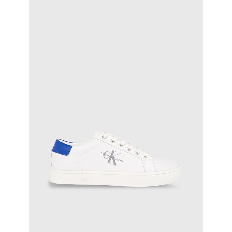 CALVIN KLEIN - Tenis blanco blanco de cuero Calvin Klein