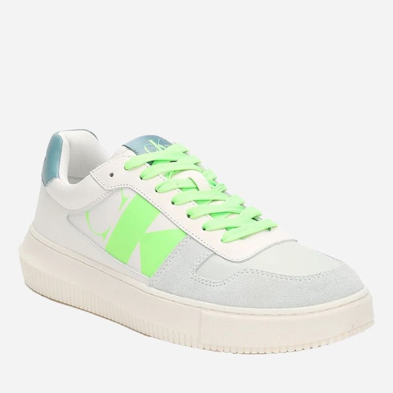 CALVIN KLEIN - Tenis Blancos Con Logo De Cuero Para Hombre Calvin Klein
