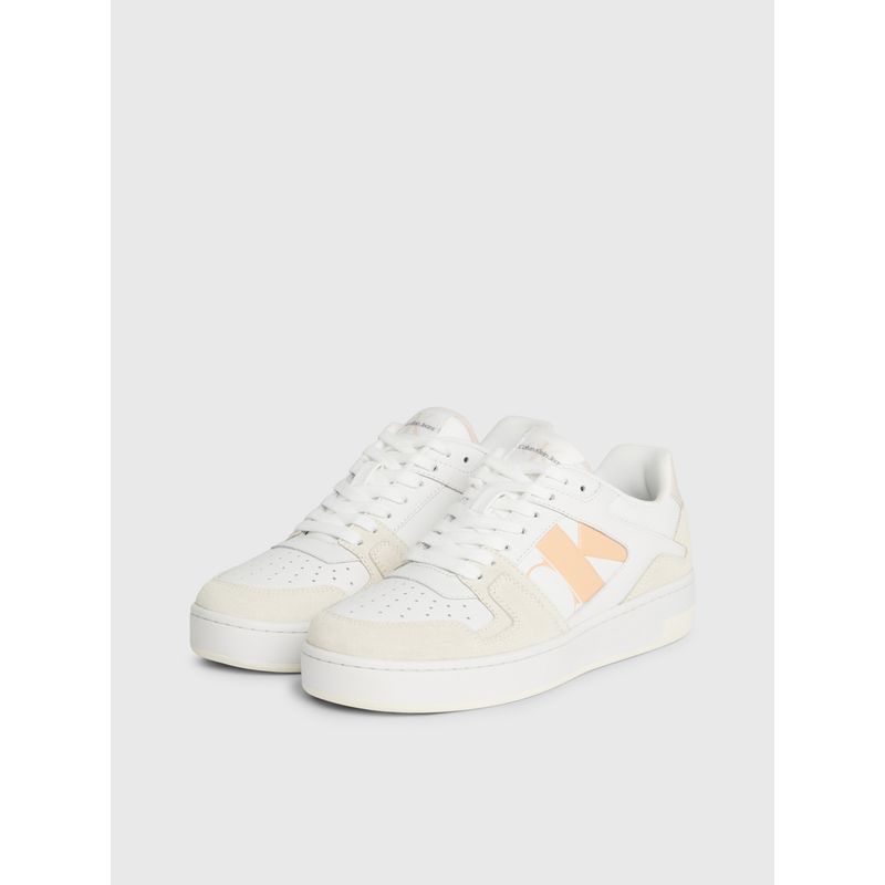 CALVIN KLEIN - Tenis blanco basket cupsole Calvin Klein