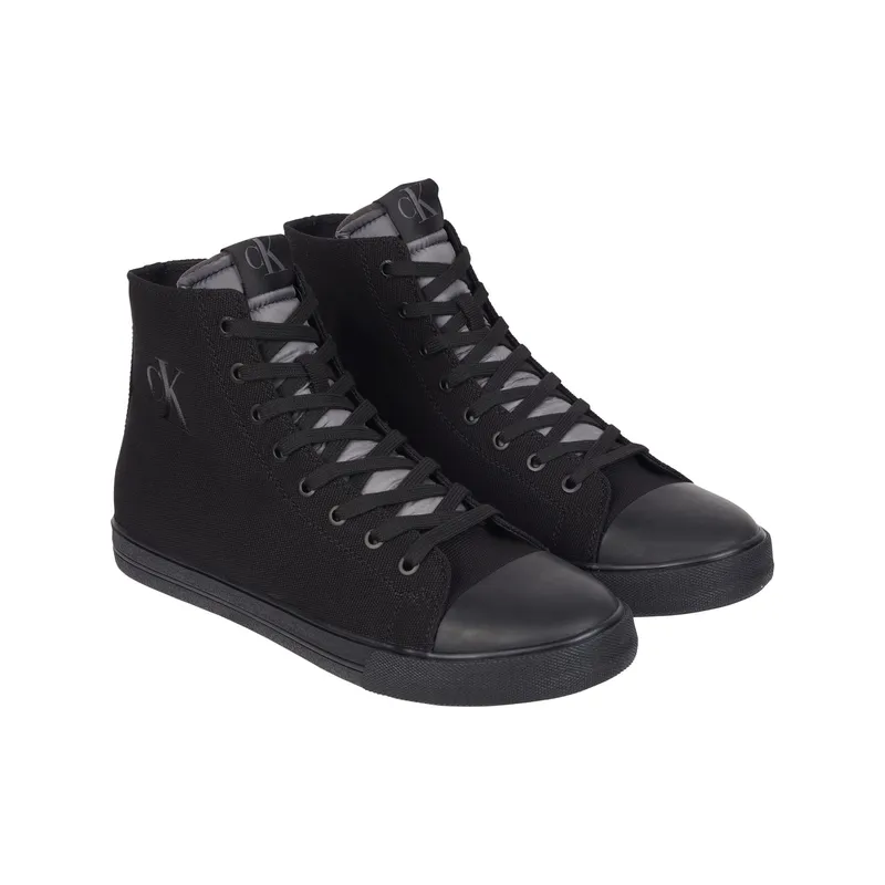 CALVIN KLEIN - Tenis Negro Altos Vulcanizados Para Hombre Calvin Klein