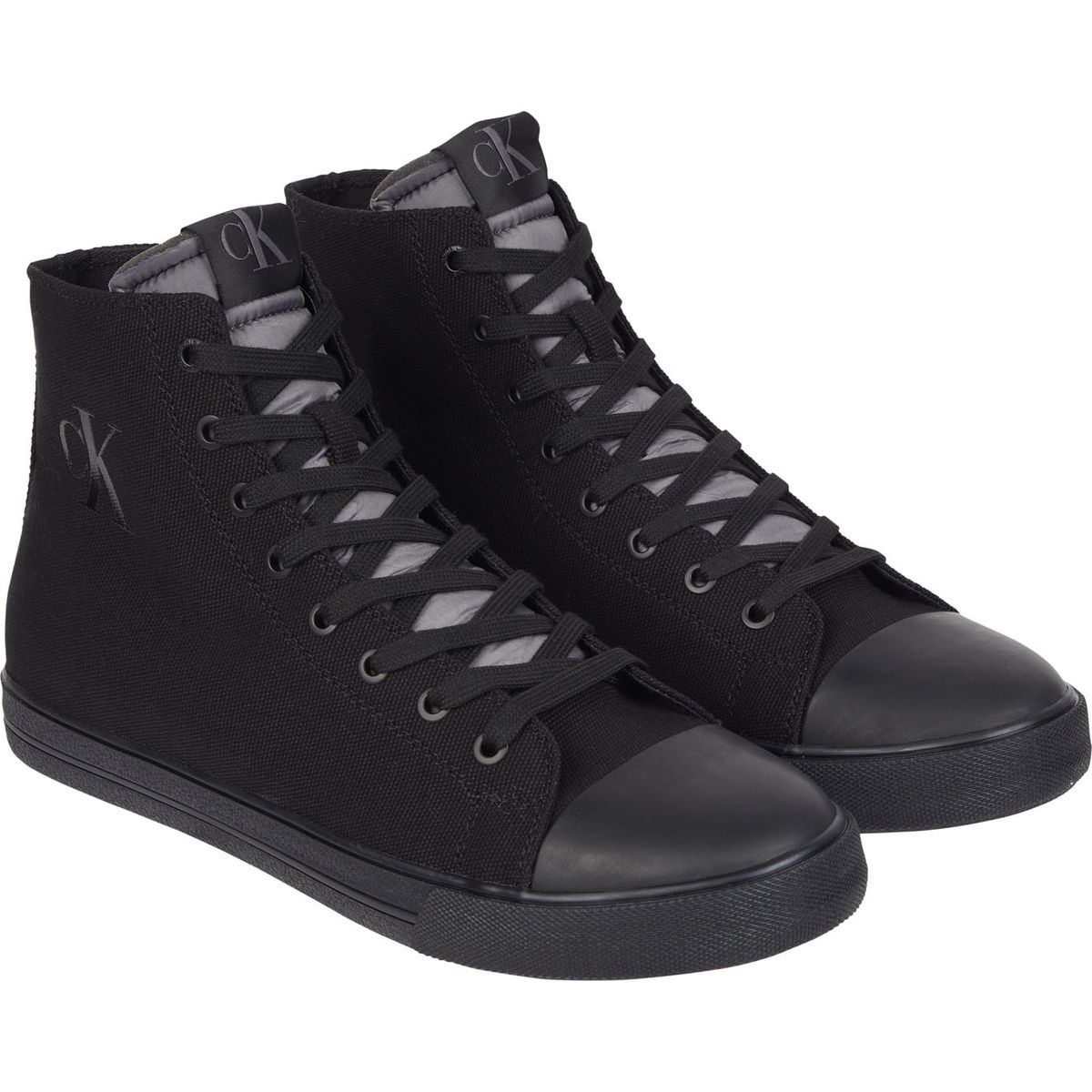 CALVIN KLEIN - Tenis Negro Altos Vulcanizados Para Hombre Calvin Klein