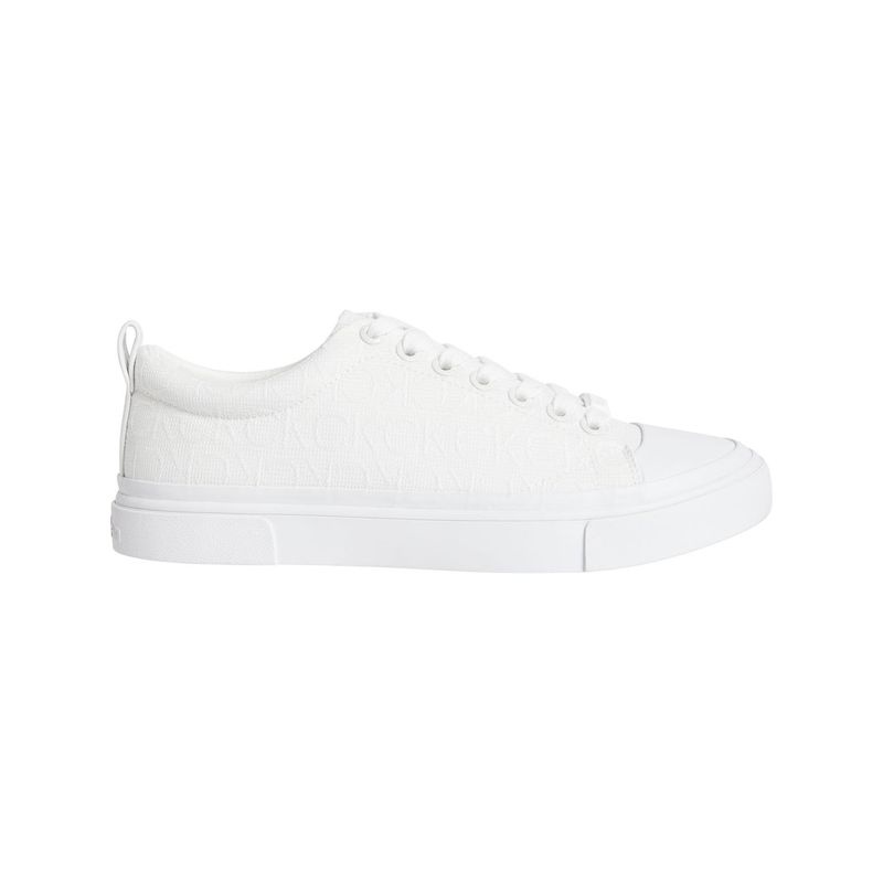 CALVIN KLEIN - Tenis blanco blanco reciclados con logo Calvin Klein
