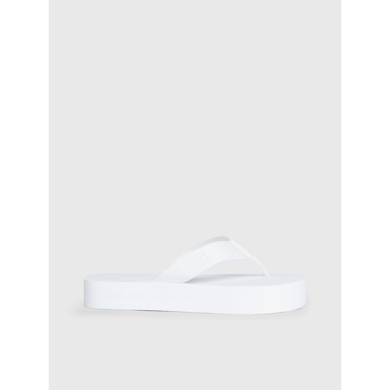 CALVIN KLEIN - Sandalias blanco blanco de plataforma Calvin Klein