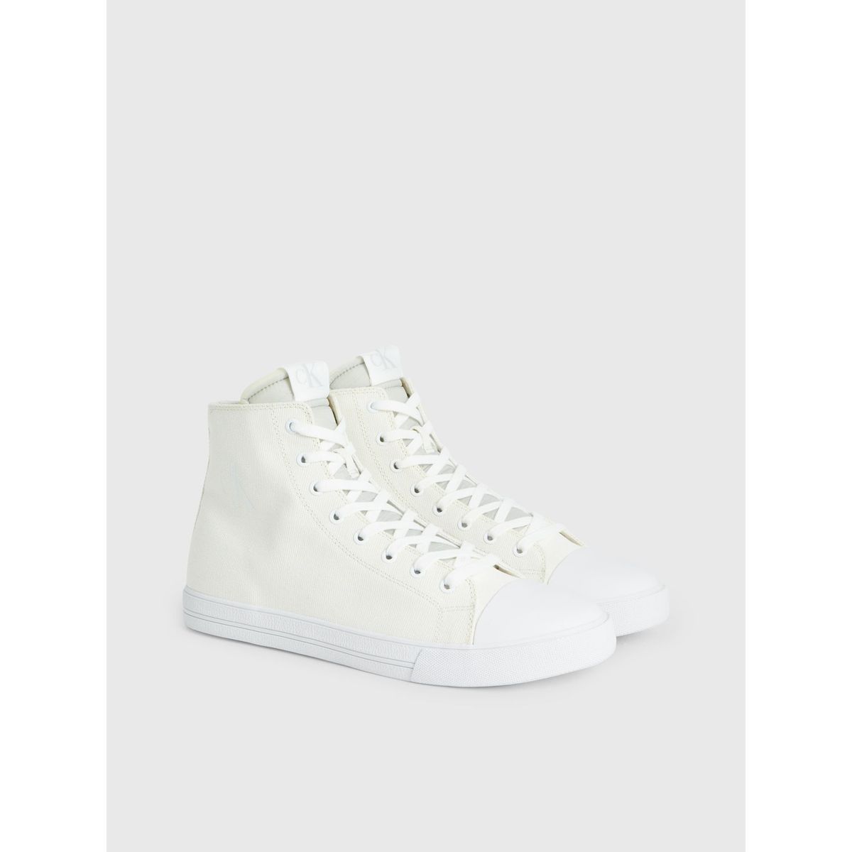 CALVIN KLEIN - Tenis Blanco Corte Alto Vulcanizados Para Hombre Calvin Klein