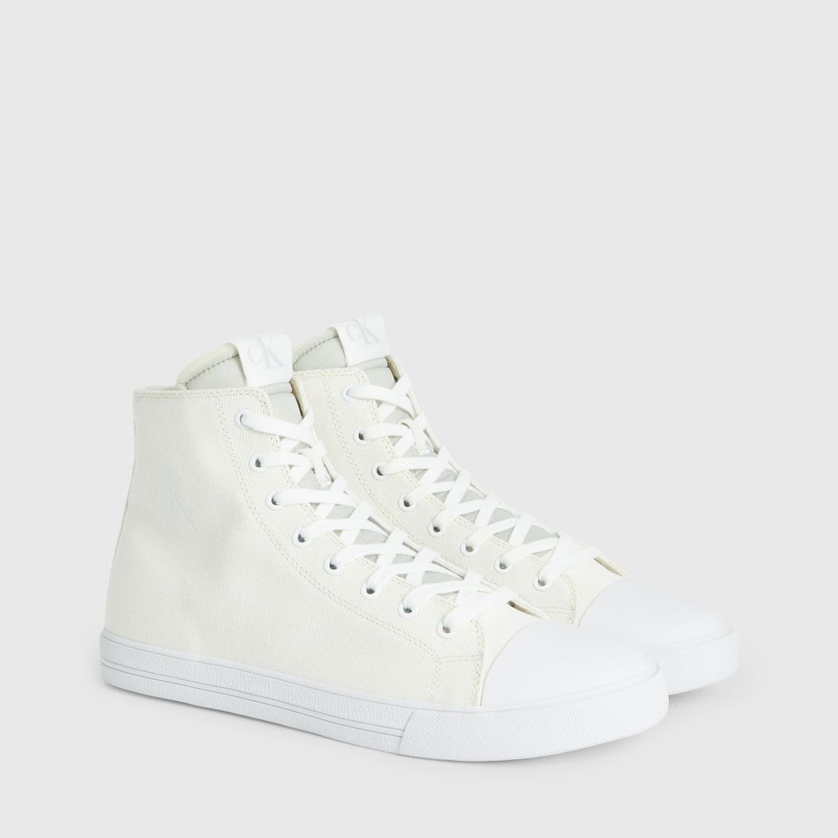 CALVIN KLEIN - Tenis Blanco Corte Alto Vulcanizados Para Hombre Calvin Klein