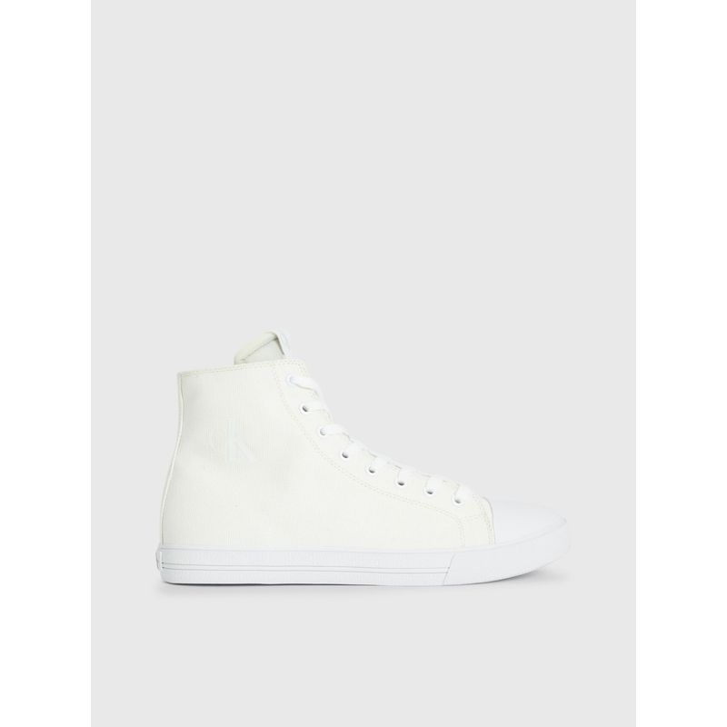 CALVIN KLEIN - Tenis Blanco Corte Alto Vulcanizados Para Hombre Calvin Klein