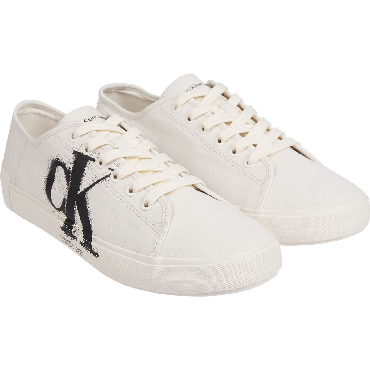 CALVIN KLEIN - Tenis blanco bajos vulcanizados Calvin Klein