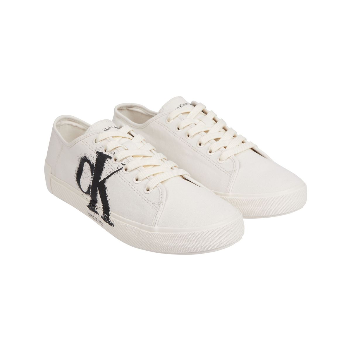 CALVIN KLEIN - Tenis blanco bajos vulcanizados Calvin Klein