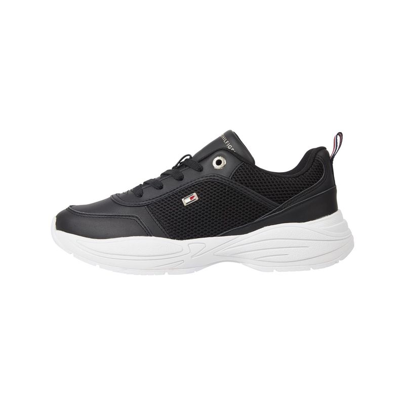 TOMMY HILFIGER - Tenis negro de running con suela gruesa Para Mujer Tommy Hilfiger