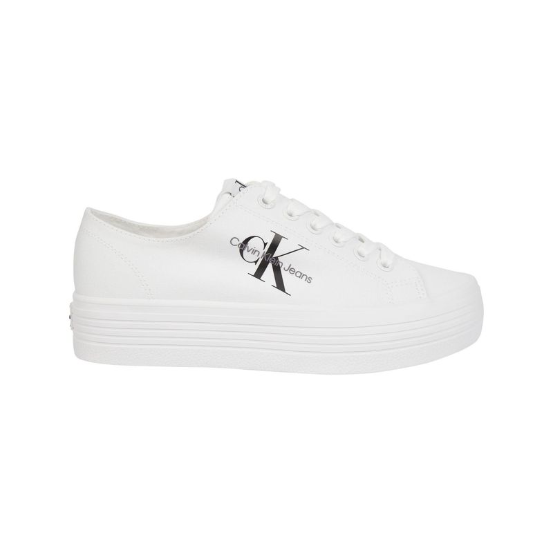 CALVIN KLEIN - Tenis blanco blanco casuales con plataforma Calvin Klein