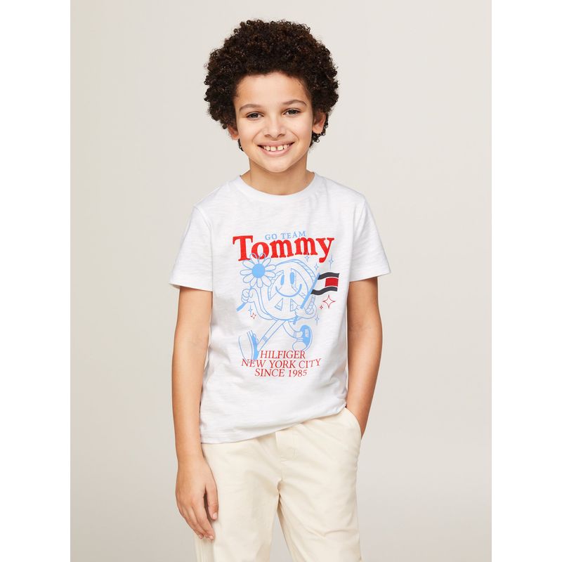 TOMMY HILFIGER - Camiseta Niño Blanca Fun Tee Tommy Hilfiger