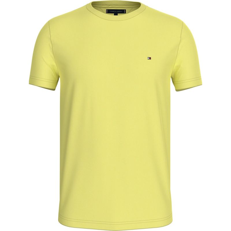 TOMMY HILFIGER - Camiseta amarilla essential con logo Tommy Hilfiger