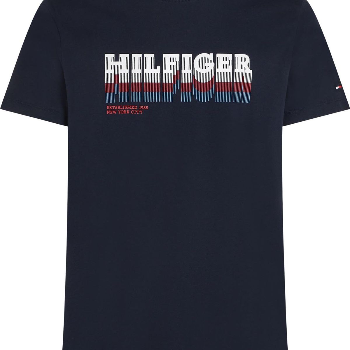 TOMMY HILFIGER - Camiseta azul con monotipo Tommy Hilfiger