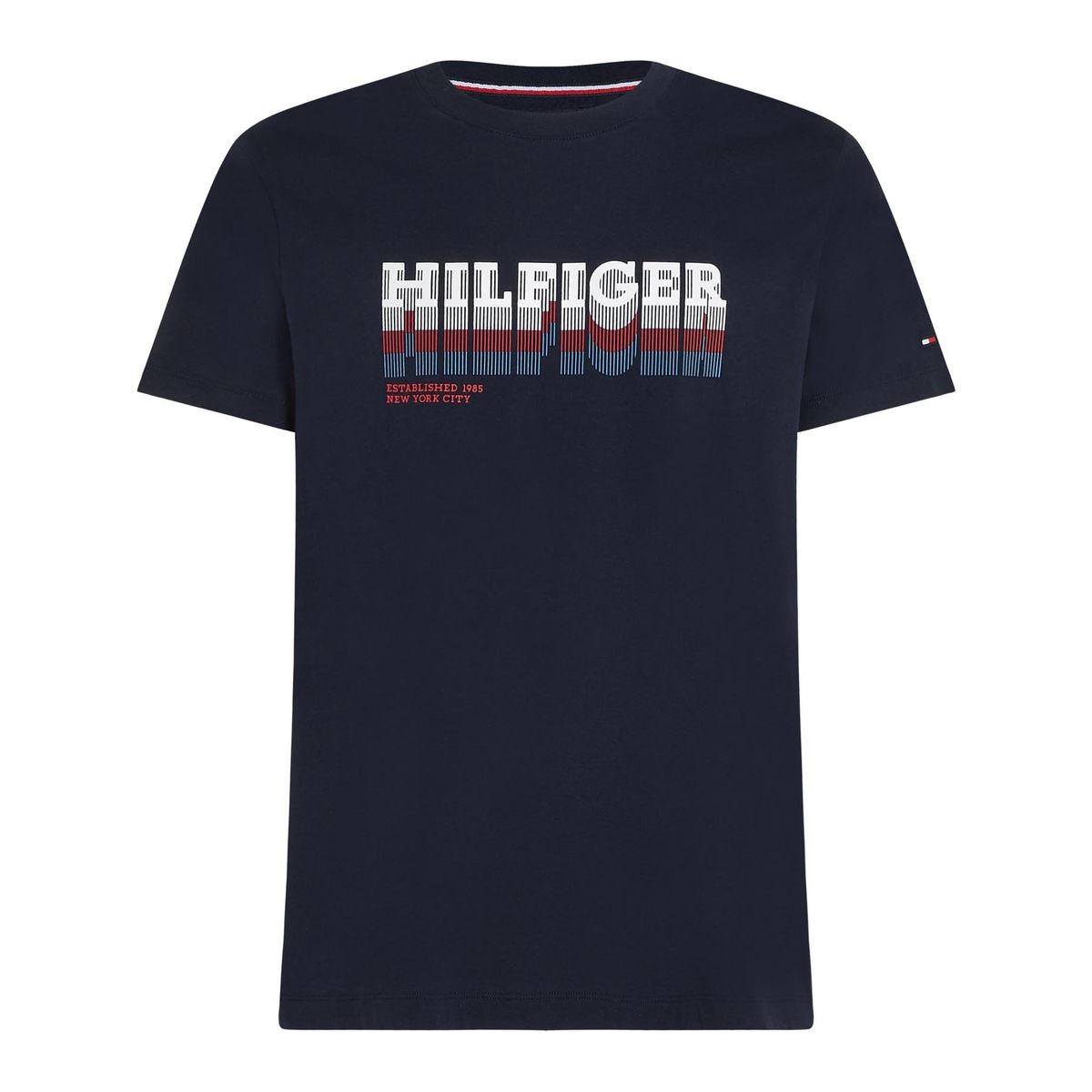 TOMMY HILFIGER - Camiseta azul con monotipo Tommy Hilfiger