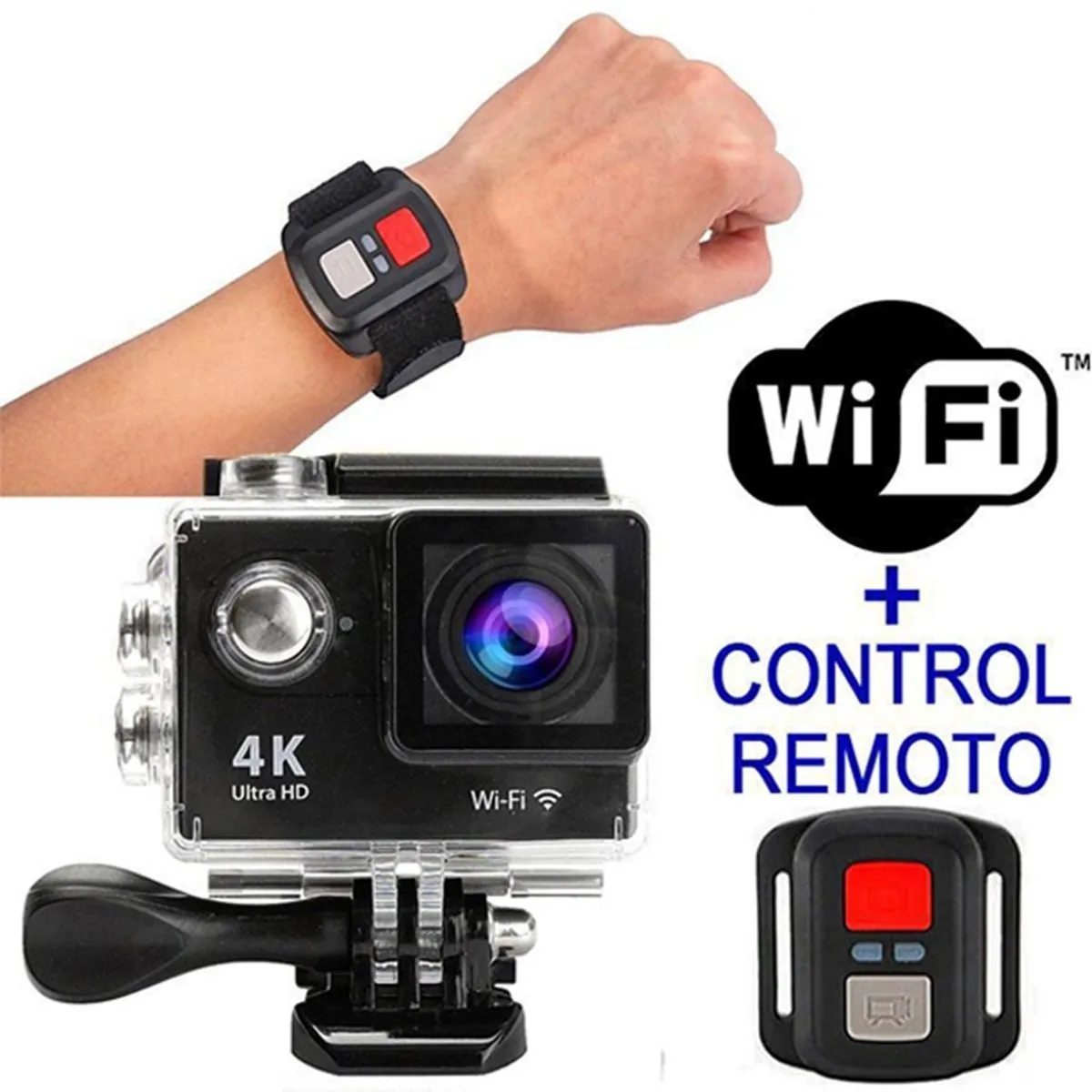 DEPORTIVA - Cámara Deportiva + Memoria SD Wifi Hd Moto Casco Control