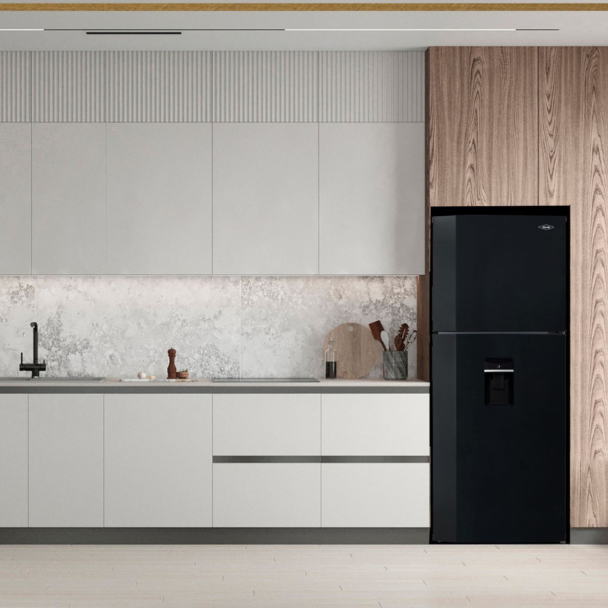 HACEB - Nevera Haceb No Frost 404 litros inverter manija integrada negro esmeralda