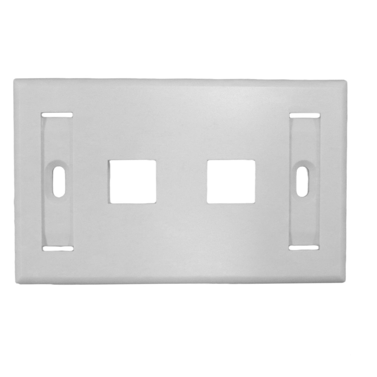 VCP - Faceplate plano VCP 2 puertos tipo keystone blanco