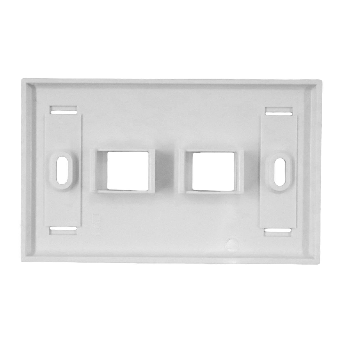 VCP - Faceplate plano VCP 2 puertos tipo keystone blanco