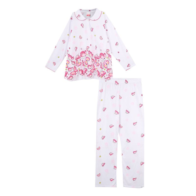 SANTANA - Pijama Niña Cenefa Fucsia
